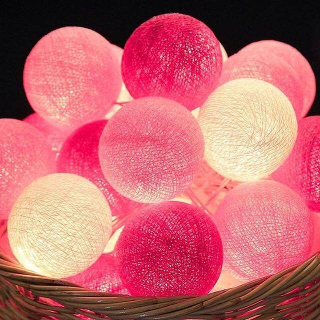 3M LED Cotton Ball Garland Lights String Christmas Xmas Outdoor Holiday Wedding Party Baby Bed Fairy Lights Decoration
