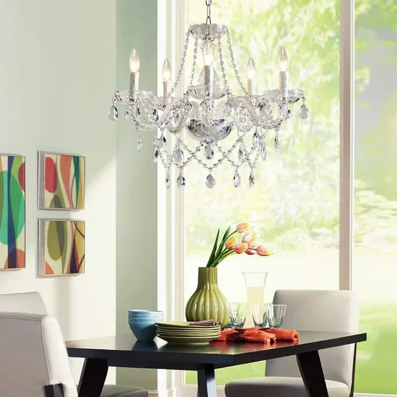 Europe Luxury Chandelier Lights Crystal Chandeliers Decor Loft Living Dining Room Pendant Indoor Lighting