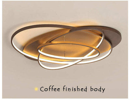 Coffee&White Body Modern Led Ceiling Lights AC Art Decoration LED Ceiling Lamp For Living Room Bedroom Dining Room Lamp
