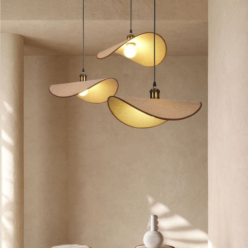 Wabi Sabi Minimalism E27 Led Pendant Light Retro Hat Led Hanging Lamp Dining Room Nordic Suspend Lamp Led