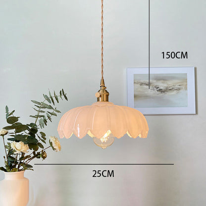 Brass Glass Chandelier Nordic Vintage Restaurant Bedside Lamp Creative Personality Cafe Bedroom Lamp
