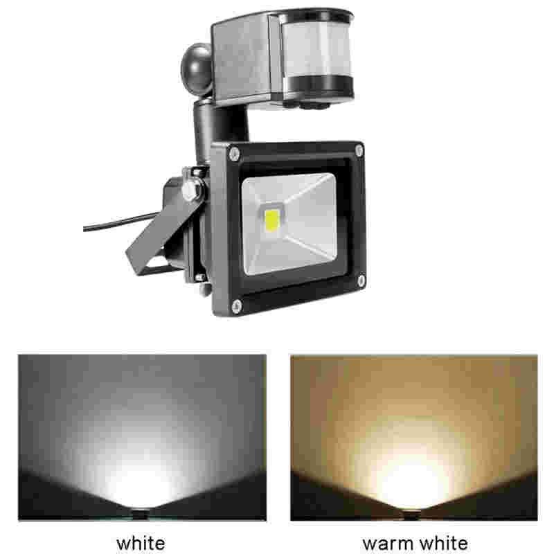 PIR 10W LED floodlight Ivanowa 12V 24V input spotlight waterproof Solar system garage security Motion Sensor Time adjustable