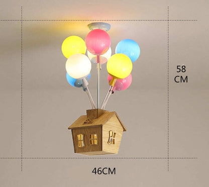 Balloon Creative Dream Cartoon Flying House Ceiling Lamp
