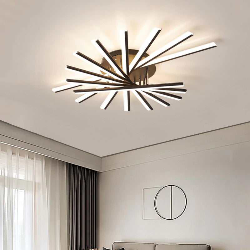 Living room light Nordic Light luxury household hall light simple modern minimalist living room main light three rooms and two halls complete set of lamps