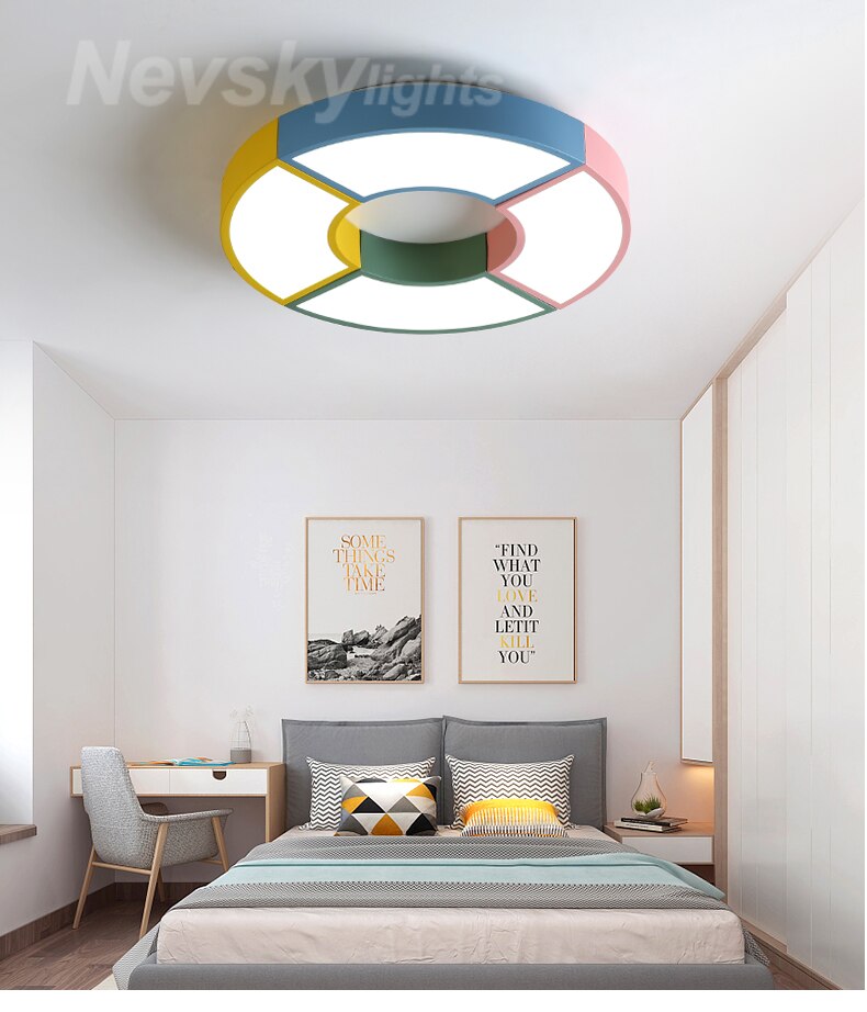 Multicolor LED Ceiling Lights In Windmill Shape For Living Room Ceiling Lamps Kids Bedroom Boys Room Ceiling Lamp Rooms Light Le
