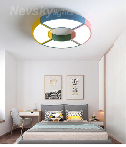 Multicolor LED Ceiling Lights In Windmill Shape For Living Room Ceiling Lamps Kids Bedroom Boys Room Ceiling Lamp Rooms Light Le