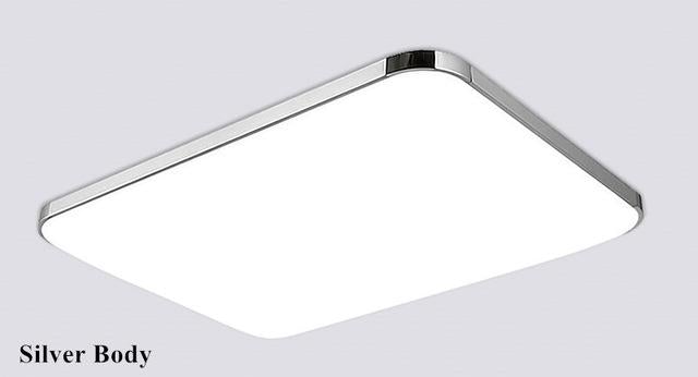 Modern 2.4G RF Remote Control Square Aluminum Acrylic LED Ceiling Lamp Cold White+Warm White Stepless Dimming LED Ceiling Light