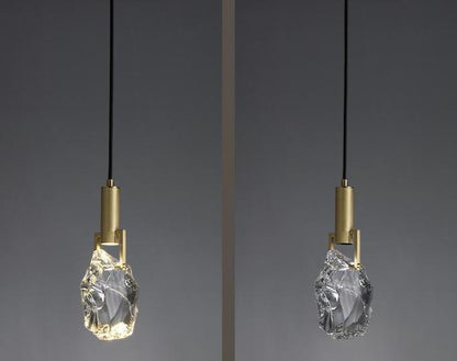 All-copper Original Stone Crystal Bedroom Bedside Small Chandelier Decorative Chandelier