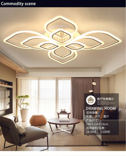 LED Ceiling Light Lustre For Living Room Kitchen Bedroom Dining Room Ring Chandelier Light Fixture Remote Control APP Dec