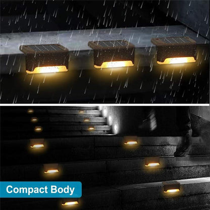 16/8PCS Solar Deck Lights Solar Step Lights Outdoor Waterproof Led Solar Fence Lamp  for Patio Stairs Garden Pathway Step Yard