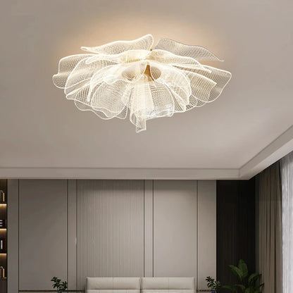 LED Ceiling Light Flower Design Acrylic Lamp Study Bedroom Entrance Hallway Light Interior Gold Luxury Lighting
