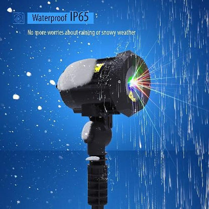 1pcs x-33p-b rgb led laser projector moving pattern lamps stage light outdoor snowflakes stage light christmas party garden