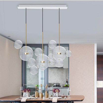 Modern Creative Clear Glass Bubble Ball Led Pendant Lamp for dining room living room bar LED Glass Hang Lamp