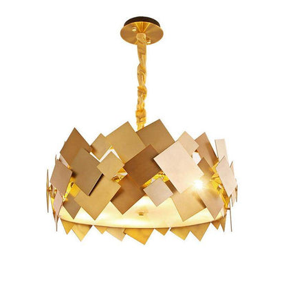 Modern Gold Stainless Steel Pendant Light Luxury Living Room Dinning Room Lustre Pendent American Simple Metal Hanging Light