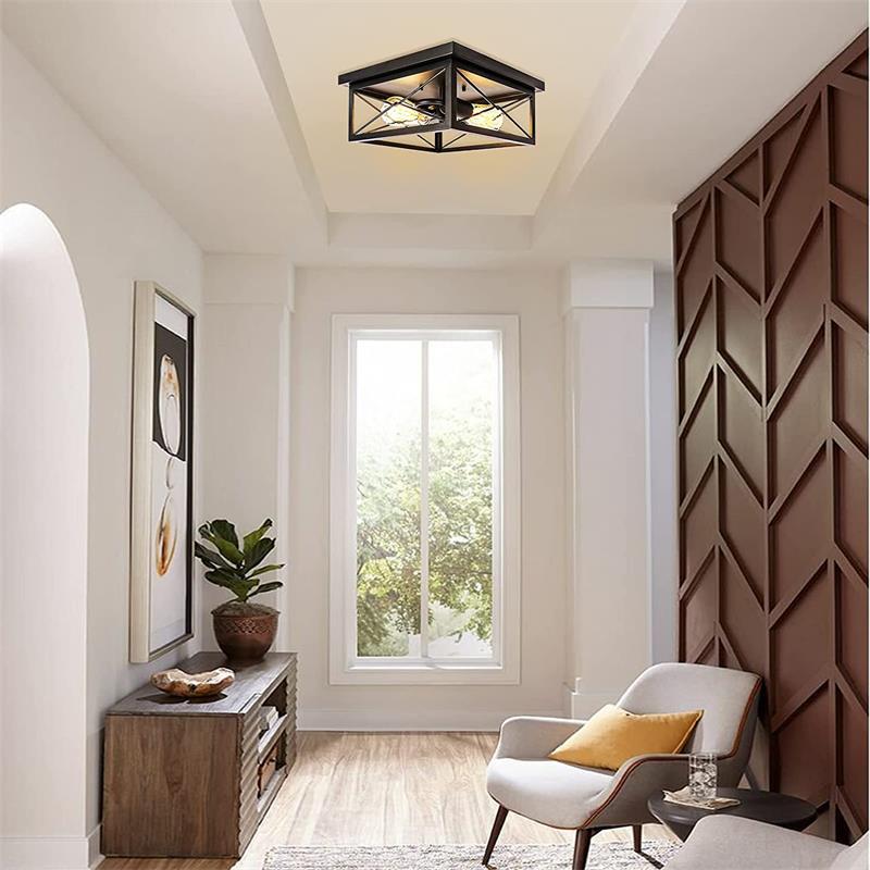 Modern LED Ceiling Lights Industrial Iron Black Nordic Minimalist Home Decoration Living Room Dining Room Ceiling Lamps Lighting