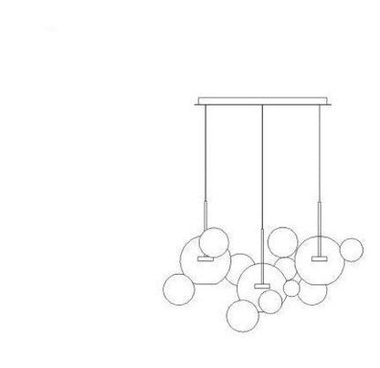 LED Nordic Iron Glass Mickey Gradual Blue LED Lamp LED Light.Pendant Lights.Pendant Lamp.Pendant light For Dinning Room Foyer