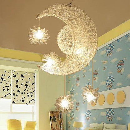 Modern Pendant Lighting Moon Star hanging lights Children Bedroom Lighting Fixture