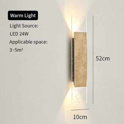 Outdoor Waterproof Wall Lamps Strip Natural stone Wall Lights 18W LED  Porch Wall Sconces  Bedroom Exterior Lighting Fixtures