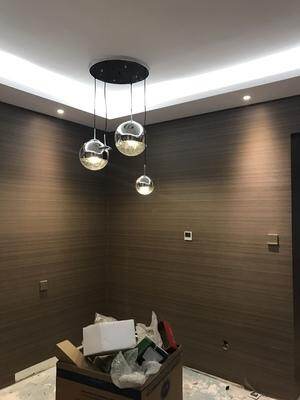 LukLoy Modern Mirror Glass Ball Pendant Light Copper Silver Gold Globe Loft Hanglamp Modern Lamp Kitchen Light Fixture