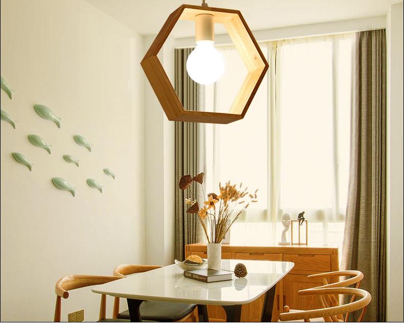 Simple Restaurant Chandelier Solid Wood Chandelier