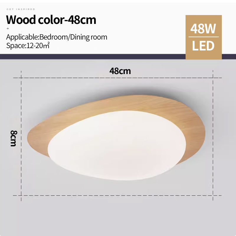 Bedroom Light Nordic Original Wood Grain Color Ceiling Light Modern Creative LED Lighting