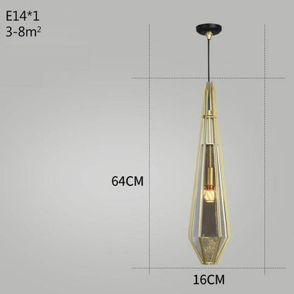 Post Modern Glass Pendant Light Hanging Nordic Living Room Walk In Closet Gold Pendant Lamp Suspension Lighting Fixture