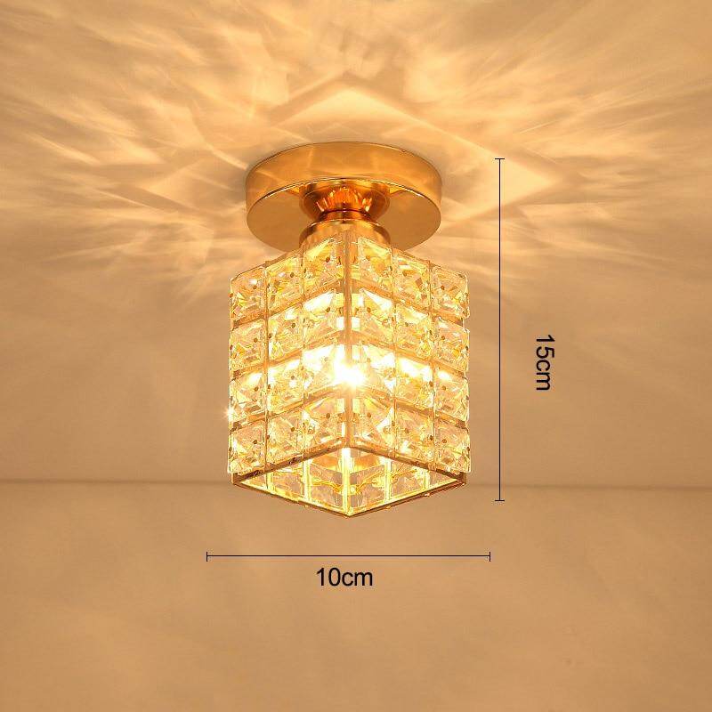 Modern Decor Crystal Flush Mount Ceiling Light Fixture Crystal Ceiling Lamp for Hallway Bar Kitchen Dining Room