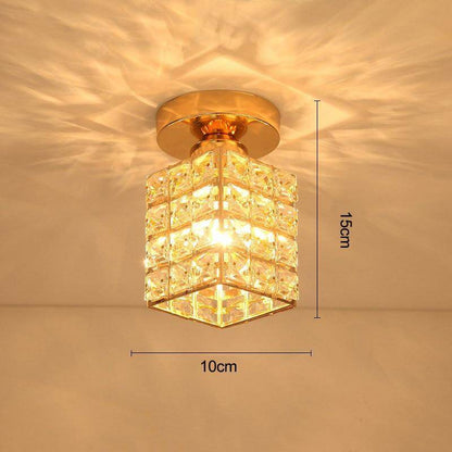 Modern Decor Crystal Flush Mount Ceiling Light Fixture Crystal Ceiling Lamp for Hallway Bar Kitchen Dining Room