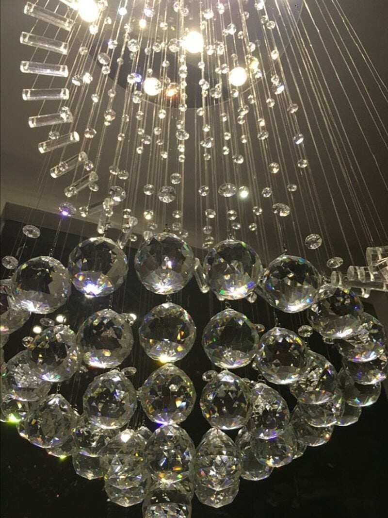 Modern Crystal Loft Traditional Chandelier Art Deco With GU10 9 Lights For Living Room Bedroom Hotel Lobby Restaurant Store Bar