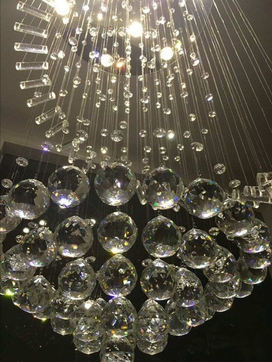 Modern Crystal Loft Traditional Chandelier Art Deco With GU10 9 Lights For Living Room Bedroom Hotel Lobby Restaurant Store Bar