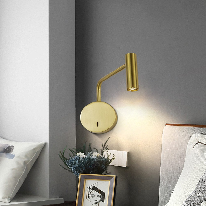 ZEROUNO led wall light wall lamp arm swivel home modern decor bedroom switch LED 3W reading light bedside indoor home interior