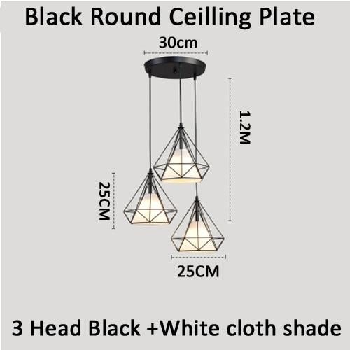 Modern Pendant Lamp Light,  Iron Frame Pendant Lights For Kitchen Island Dining Room Home Decoration Luminaire