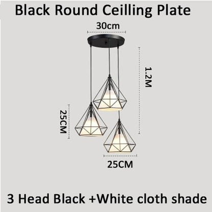Modern Pendant Lamp Light,  Iron Frame Pendant Lights For Kitchen Island Dining Room Home Decoration Luminaire