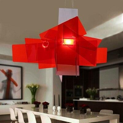 Modern Big Bang LED Pendant Lights White/Red Stacking Acrylic Pendant Lamps Suspension Lustres De Teto Light Fixtures Luminaire