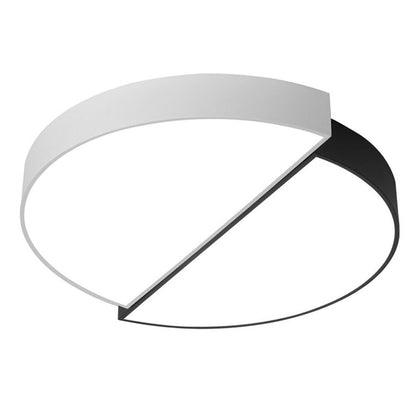 Led Round Ceiling Light Lamp Black White Combination Modern Minimalist Living Room Lamps Warm Romantic Bedroom 32cm 42cm 82cm