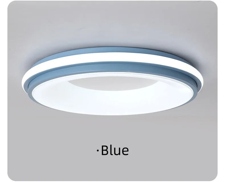 Macaron LED Ceiling Light Modern Simple Circular Remote Dimming Light Interior Decor Light