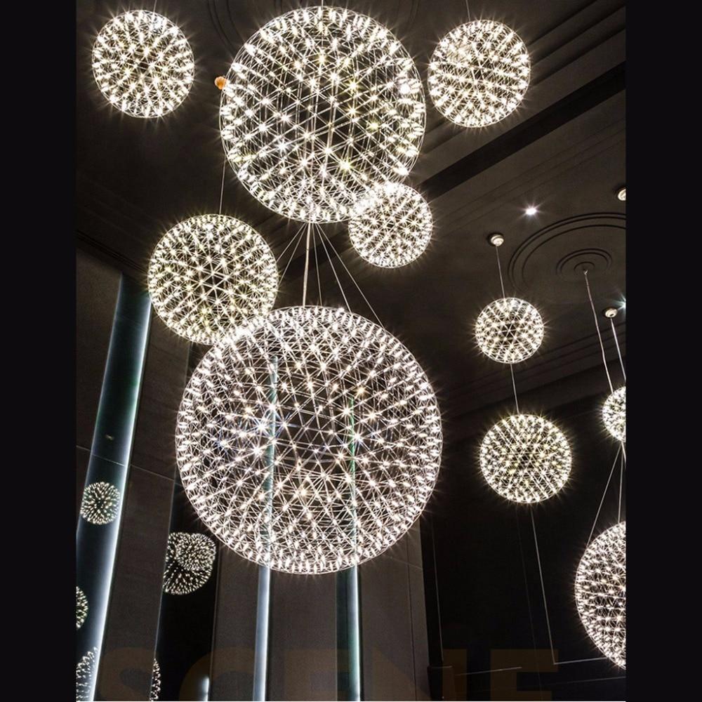 Industrial Loft Iron Ball Sparking Pendant Light LED G4 Modern Nordic Hanging Lamp For Living Room Lobby Hotel Restaurant Cafe