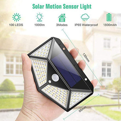 100 LED Solar Light Outdoor Solar Wall lamp PIR Motion Sensor Light Waterproof Garden Decoration 3 Mode Solar Light