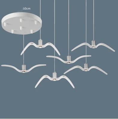 Nordic Chandelier Restaurant Three Creative Lights Modern Minimalist LED Bar Table Dining Room Personality Art Seagull Chandelier