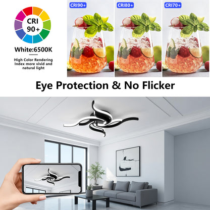 LED Ceiling Light Remote Control 3 Colors APP Dimming Lamp AC 110V 220V Aluminum For Living Room Bedroom