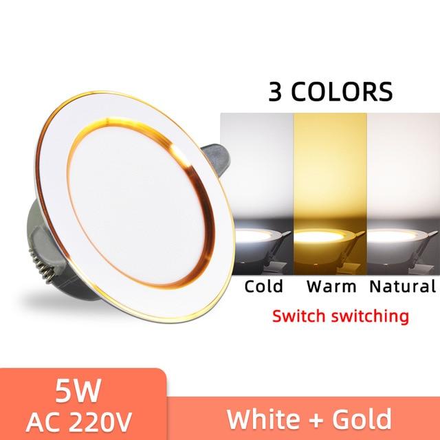 10Pcs Downlight 3w 5w spot led lights 3000k 4500K 6000K  led Downlight Kitchen living room Indoor recessed lighting