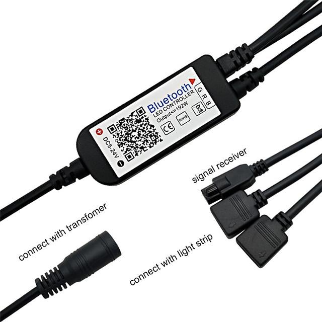 20M (4x5M) App Intelligent Control Bluetooth Music Sync Flexible Led Strip Lights 2835 RGB SMD 1080 LEDs IR 24 Key Bluetooth Controller with 12V Adapter Kit