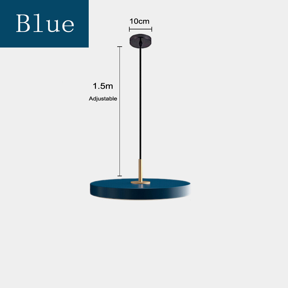 Northern Europe Minimalist Metal Pendant Light Hanging Lamp Creative Modern Simple Round Saucer
