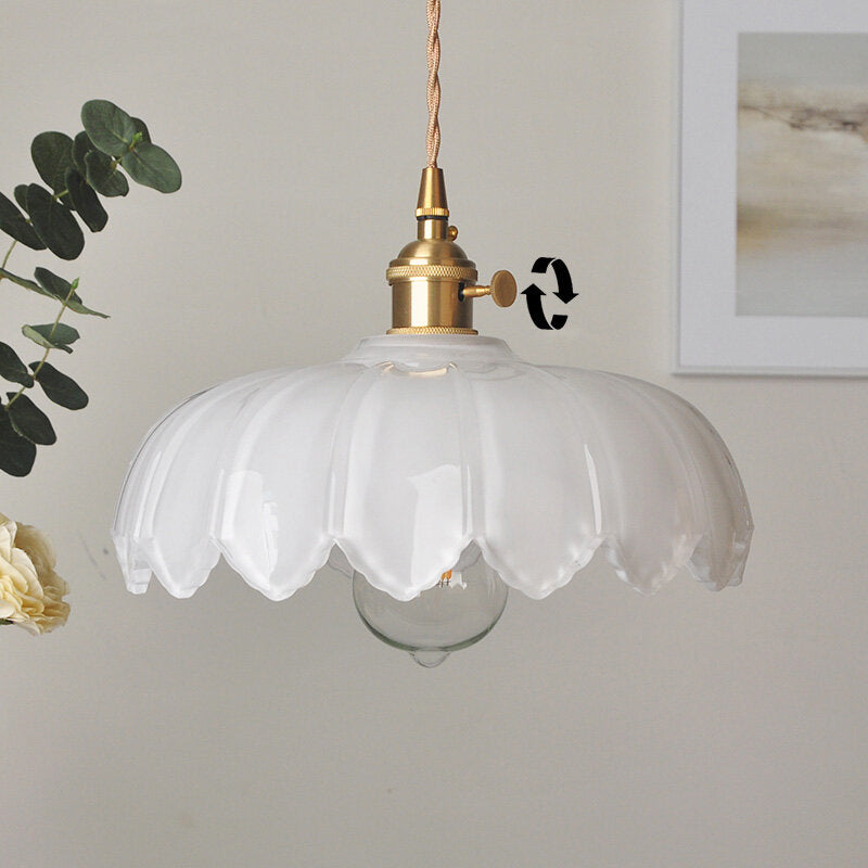 Brass Glass Chandelier Nordic Vintage Restaurant Bedside Lamp Creative Personality Cafe Bedroom Lamp