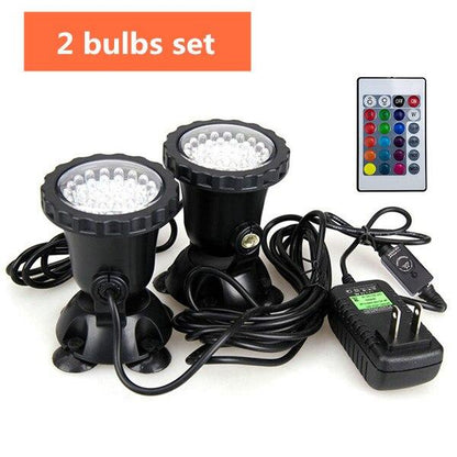 LED Underwater Lights Waterproof Lamp RGB 36leds Underwater Spot Light for Swimming Pool Fountains Pond Water Garden Aquarium