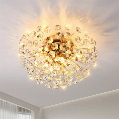 Dandelion Crystal Ceiling Light  New Style Living Room, Bedroom, Study Decoration Light Creative Sun Flower LED Light