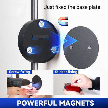 Magnetic Rechargeable 50 Wall Lamp Black Gold For Living Room Bedroom Study Stairwell Cloakroom LED Lighting Wiring Free