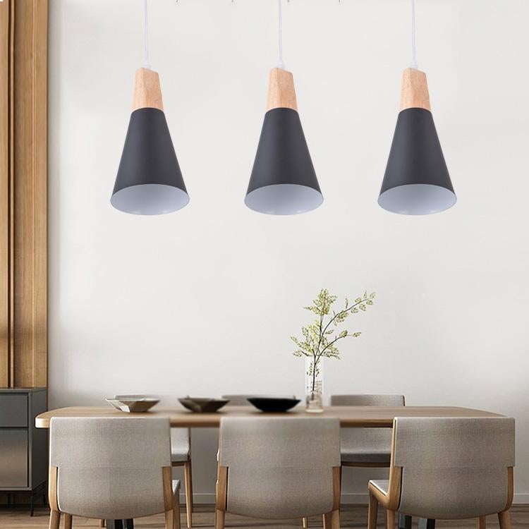 Black And White Shell Pendant Light Led E27 Holder Pendant Lamp For Indoor Home Lighting