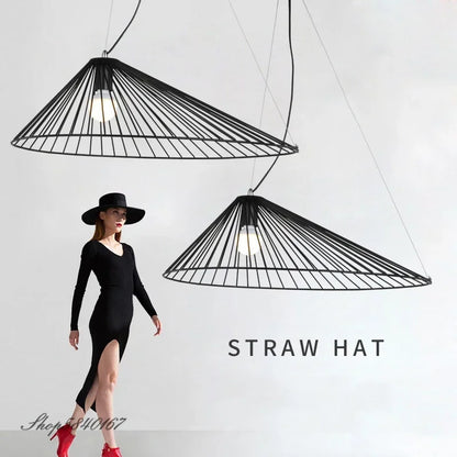 Postmodern Pendant Lights Iron  Vertigo Suspension Dining Room Luminaire Steel Lamp for Living Room