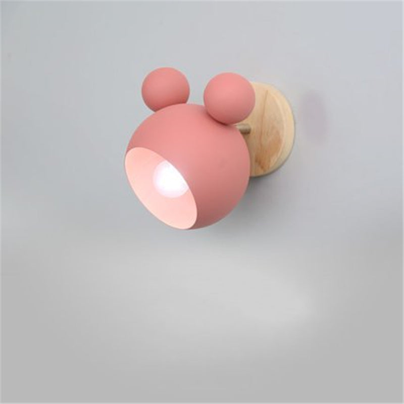 Nordic Mickey Wall Lamp Bedroom Parlor Wall Light Study Applique Murale Luminaire Children's Room Wandlamp